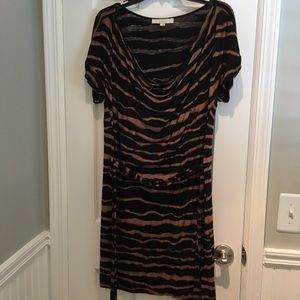 Loft size small animal print dress w/ belt